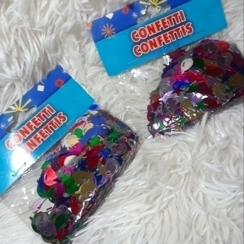 🛍Metallic Balloons And Stars Confetti Party Packs